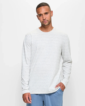 Australian Cotton blend textured long sleeve sleep tee