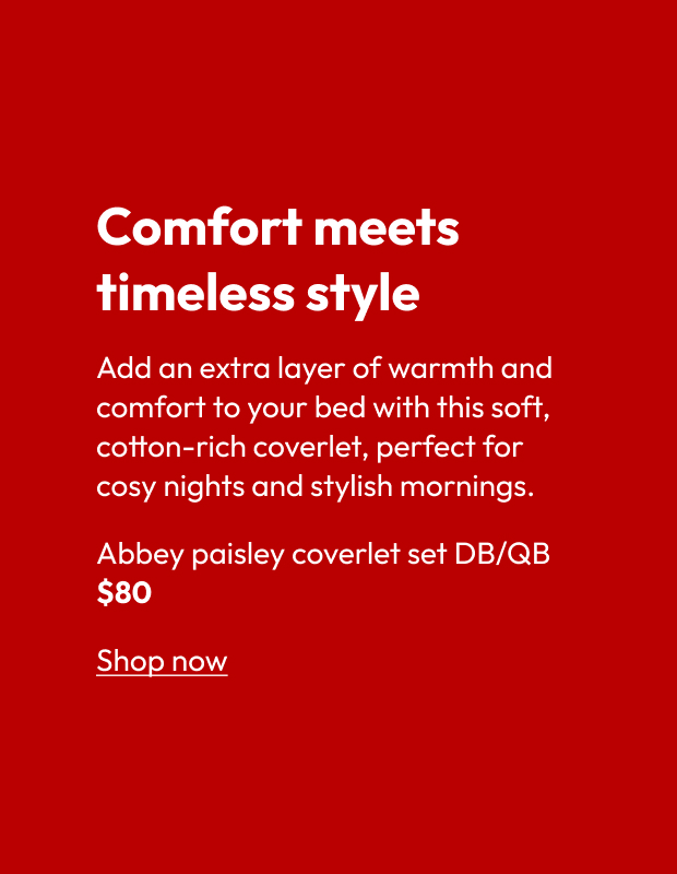 Abbey paisley coverlet set DB/QB