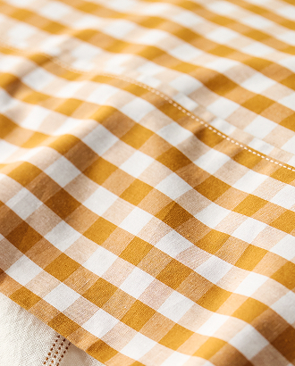 Australian Cotton gingham flat sheet. QB