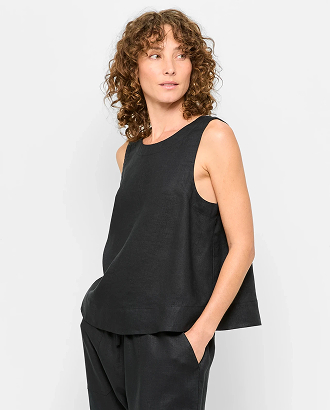 European linen tank top