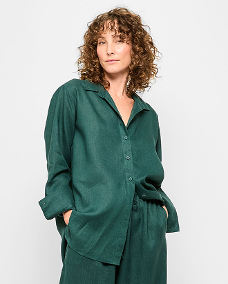 European linen long sleeve shirt