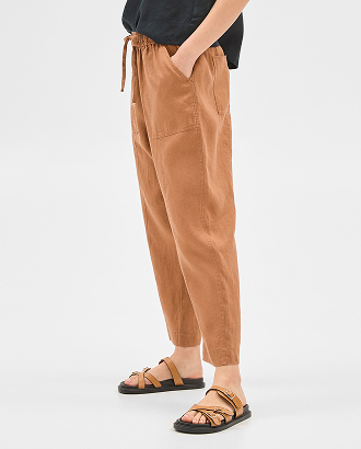 European linen seam detail pants