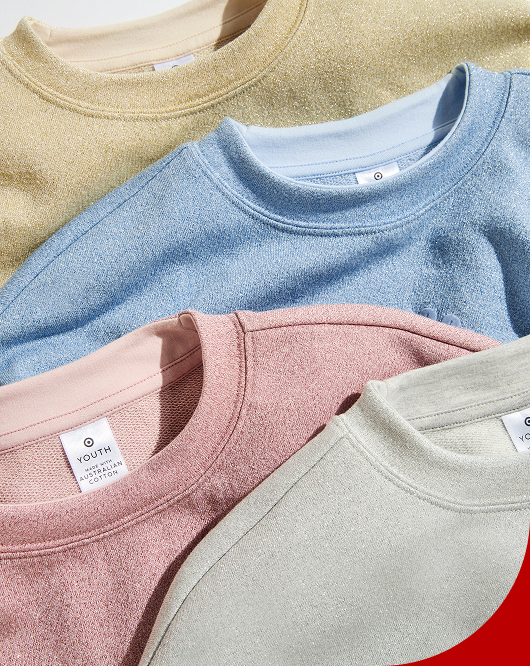 glitter jumper or trackpant