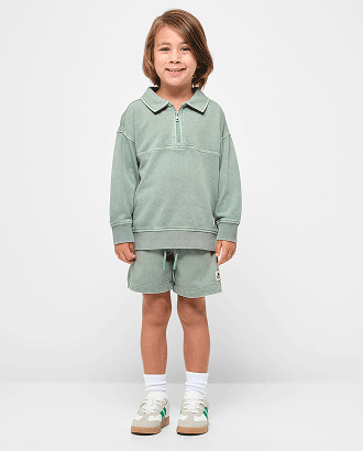 Australian Cotton 1/4 zip jumper. Sizes 1-8