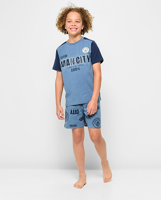 English Premier League Manchester City cotton PJ set. Sizes 7-16