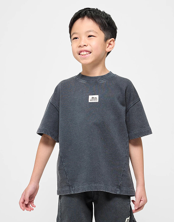 Australian Cotton Oversize Panelled T-shirt - Charcoal