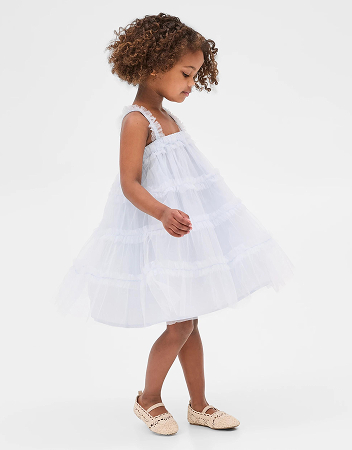 Tiered Tulle Dress - Blue