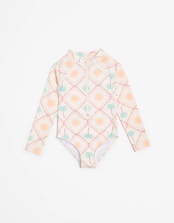 Swim Surfsuit - Sun Palm print