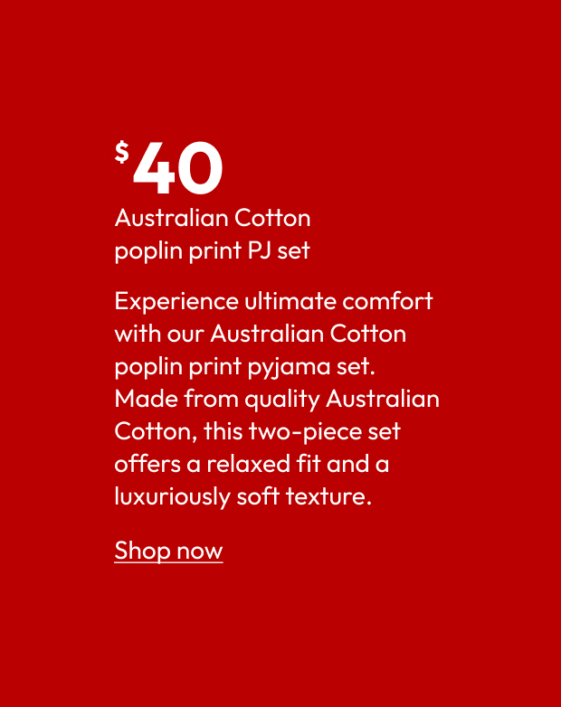 Australian Cotton poplin print PJ set