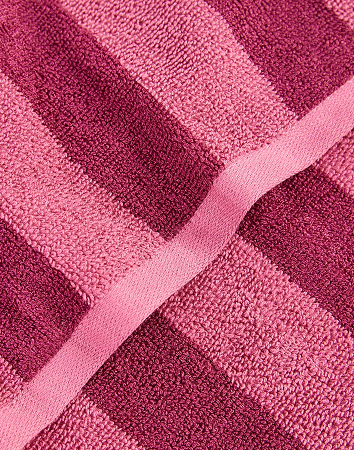 Australian Cotton Logan Stripe Bath Towel - Washed Violet