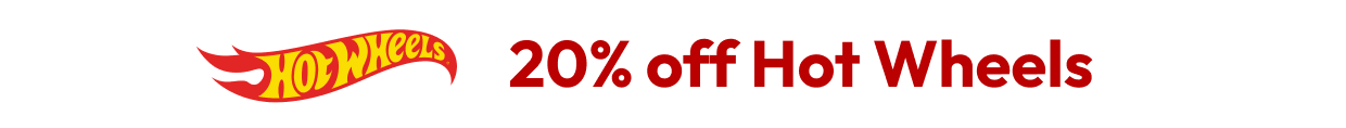 20% off Hot Wheels
