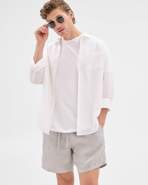 European linen shorts