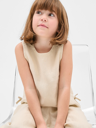 European linen tank. Sizes 1-8