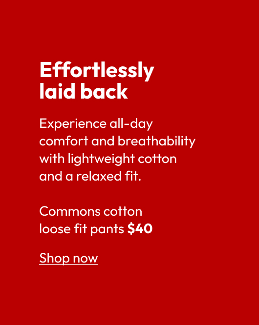 Commons cotton loose fit pants