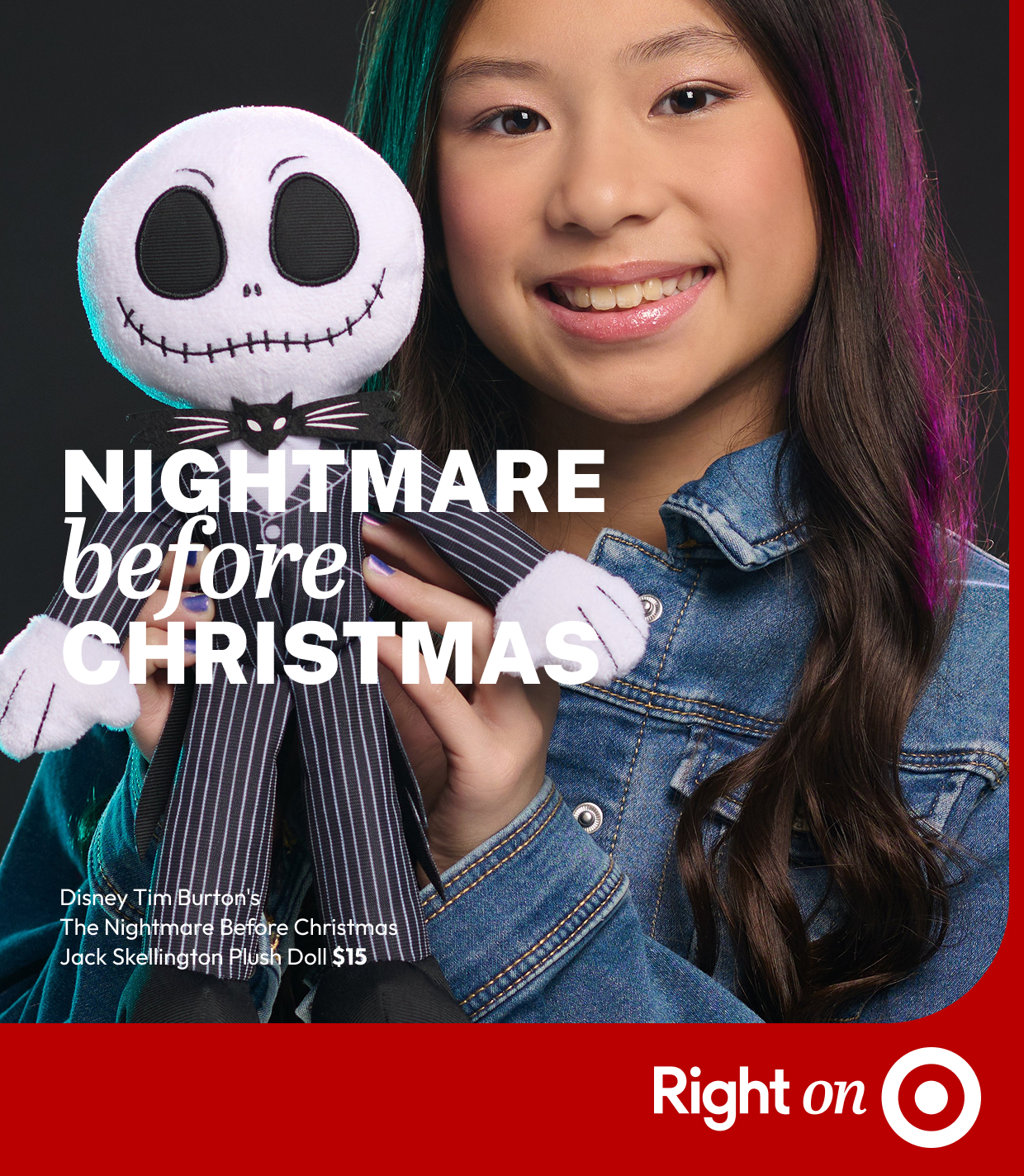 Disney Tim Burton's The Nightmare Before Christmas Jack Skellington Plush Doll $15