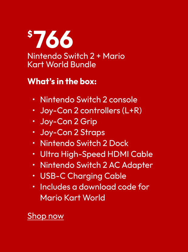 Nintendo Switch 2 + Mario Kart World Bundle