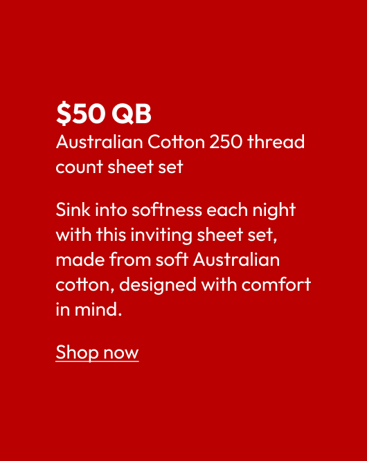 Australian Cotton 250 Thread Count Sheet Set