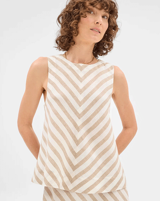 European linen tank top