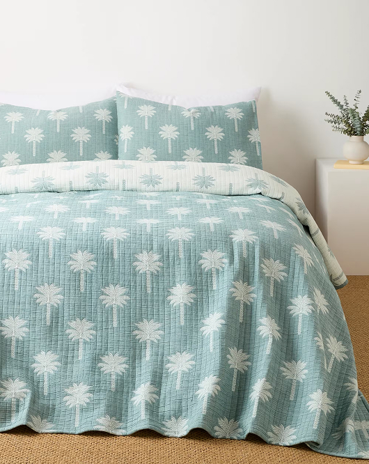 Asher Palm Coverlet Set