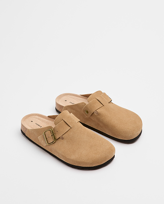 Men's leather moulded cork sandal
