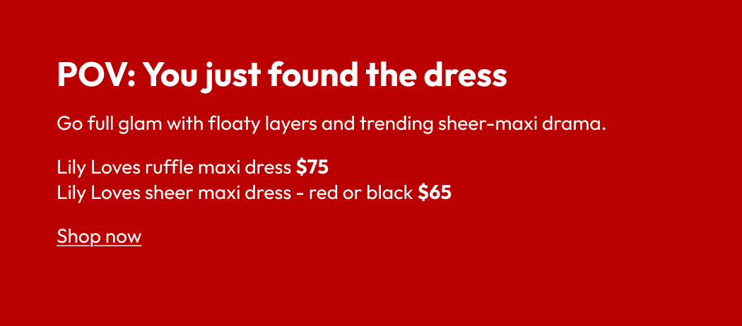Lily Loves ruffle maxi dress $75