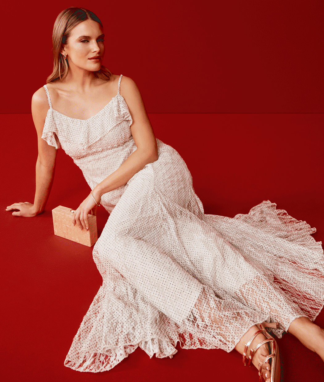 Lily Loves ruffle maxi dress $75