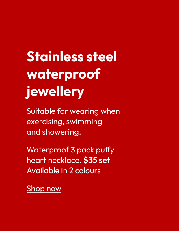 Stainless steel waterproof jewellery