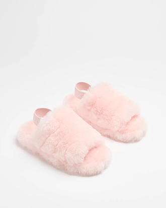 Women’s genuine sheepskin sling back slippers*