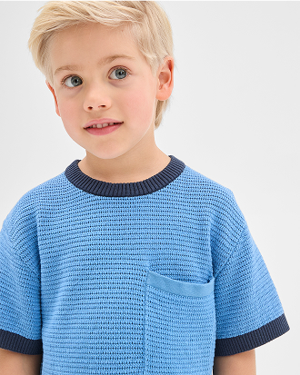 Australian Cotton knit t-shirt with pocket*