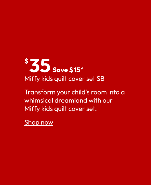 Miffy kids quilt cover set SB
