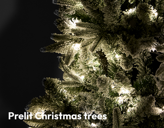 Prelit Christmas trees