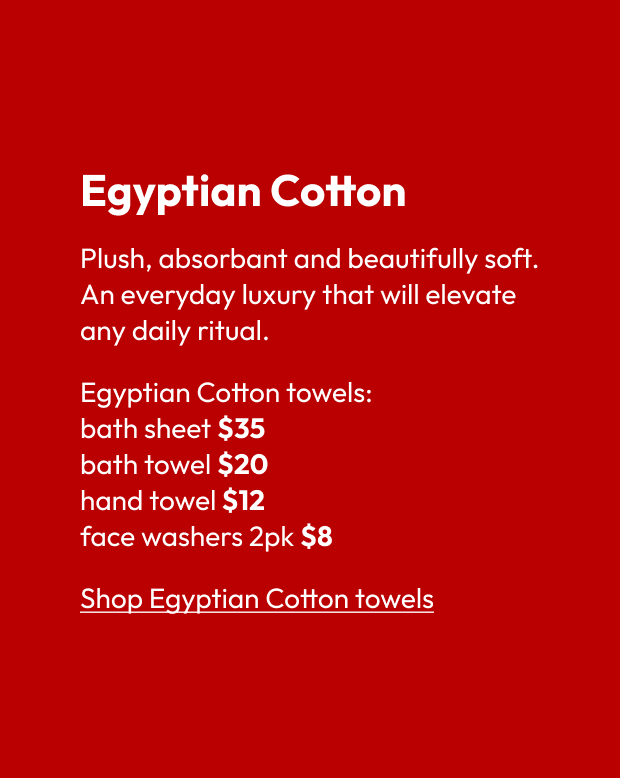 Shop Egyptian Cotton towels