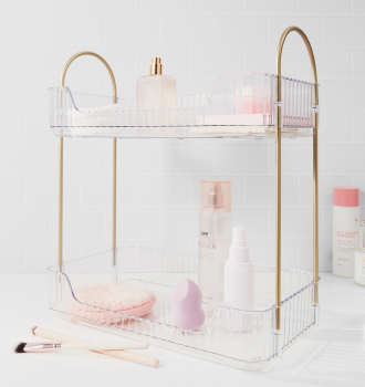 2 tier bathroom organiser