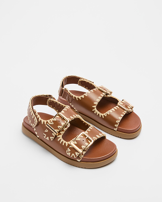 Women’s stitch back strap sandal*