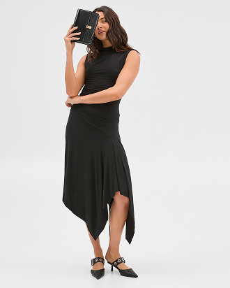 Lily Loves drape hanky hem midi dress*