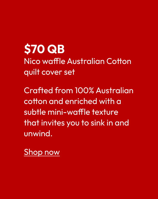 Nico waffle Australian Cotton quilt cover set