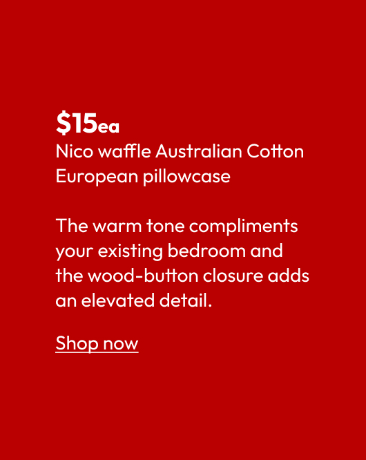 Nico waffle Australian Cotton European pillowcase