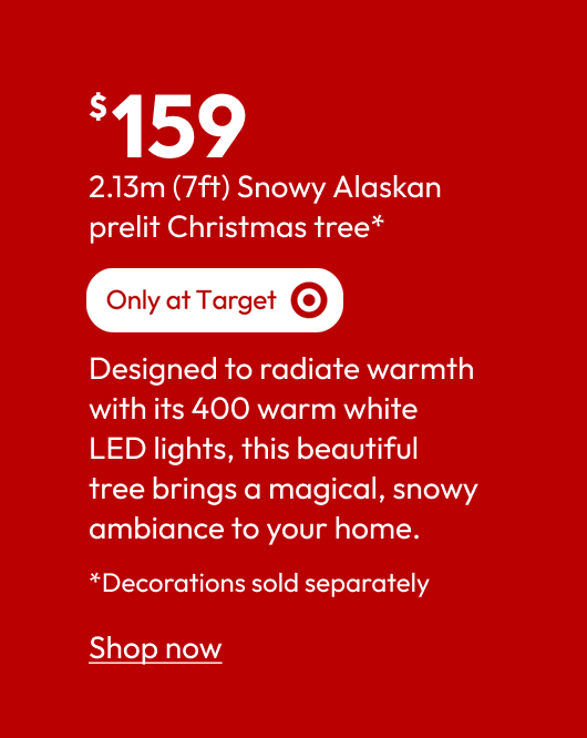 2.13m (7ft) Snowy Alaskan prelit Christmas tree