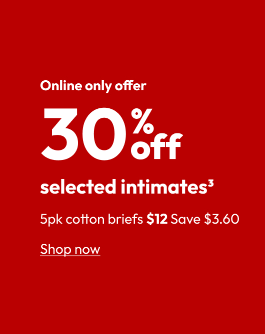 30% off selected intimates