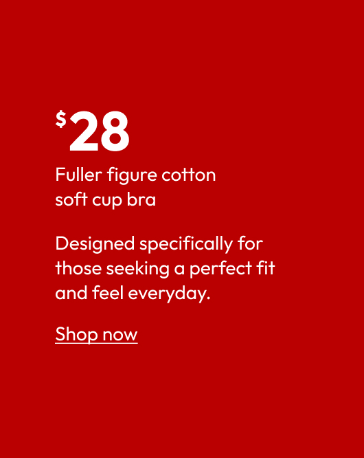 Fuller figure cotton soft cup bra