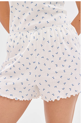 Womens Australian Cotton Pointelle Sleep Shorts