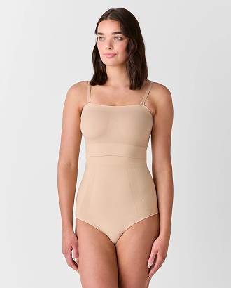 Seamfree bandeau crop top shapewear