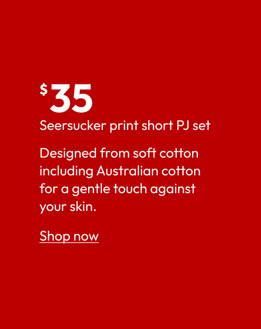 Seersucker print short PJ set