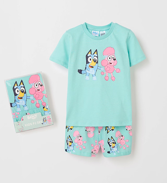 Bluey Australian Cotton girls pyjama set gift pack. Size 1-7