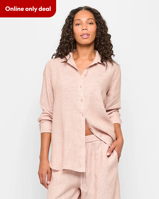 European linen long sleeve shirt