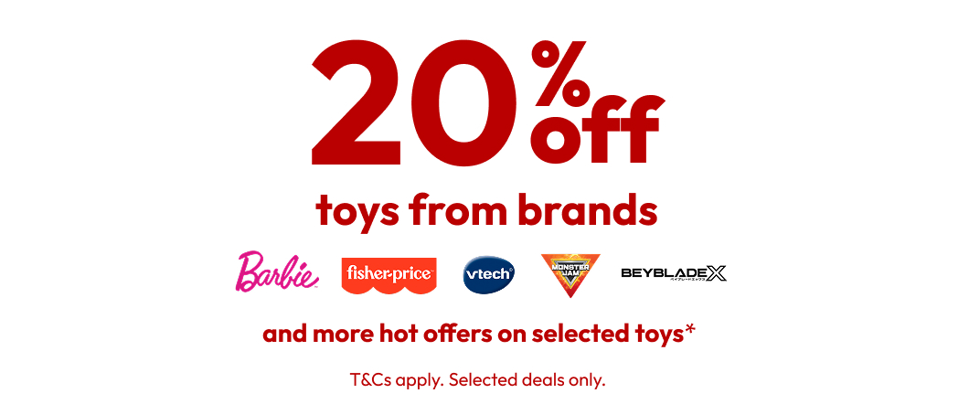 20% off toys from brands
