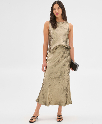 Preview metallic maxi skirt