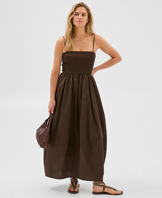 Lily Loves shirred cocoon midi dress