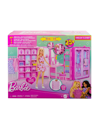 Barbie Dream Closet Toy Playset with Fashion Doll