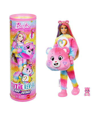Barbie Cutie Reveal Care Bears Doll Playset. Assorted